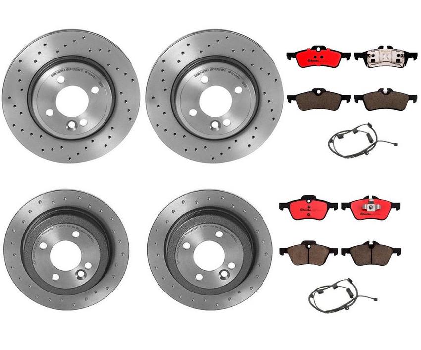 Mini Brake Kit - Pads & Rotors Front & Rear (276mm/259mm) (Xtra) (Ceramic) 34356778175